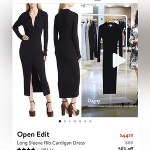 Open edit long sleeve dress